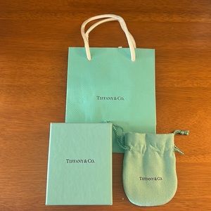 Tiffany & Co box, jewelry pouch and bag